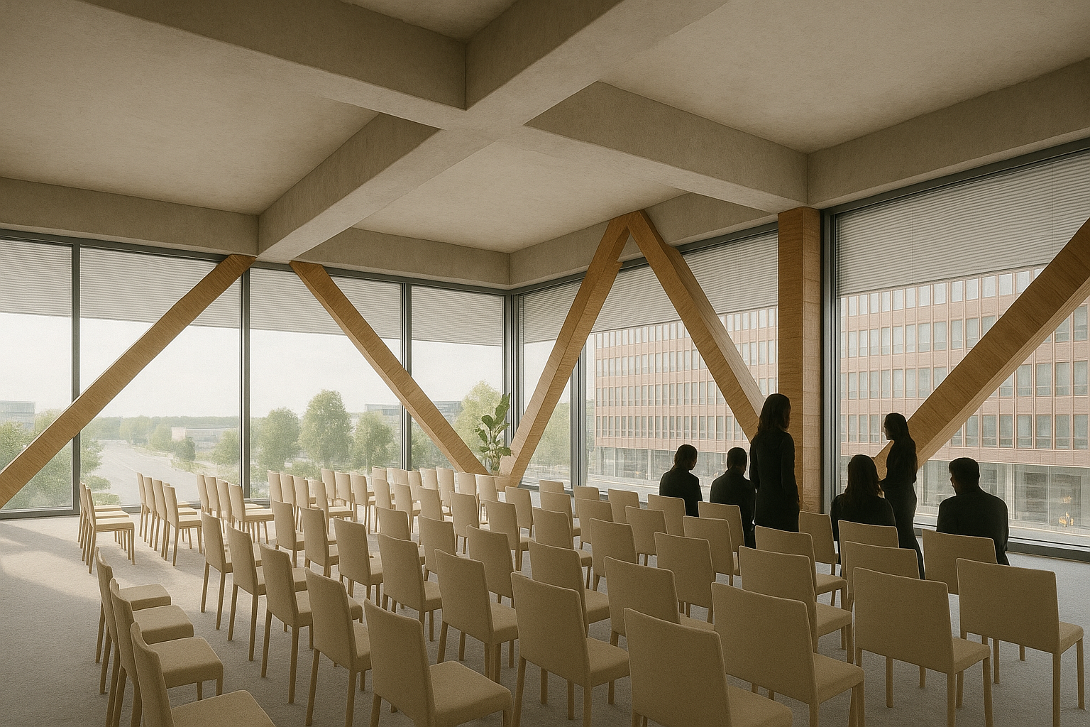 Autarkes Bürogebäude - Innenansicht